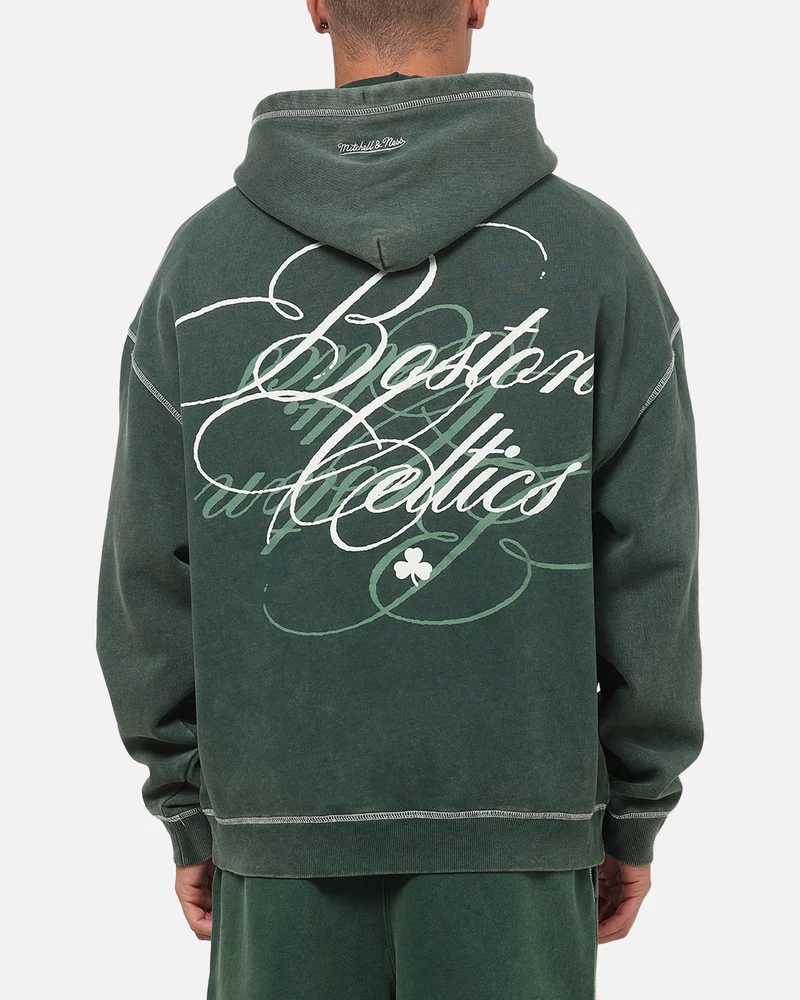 Mitchell & Ness Boston Celtics Star Script Hoodie Pine Green