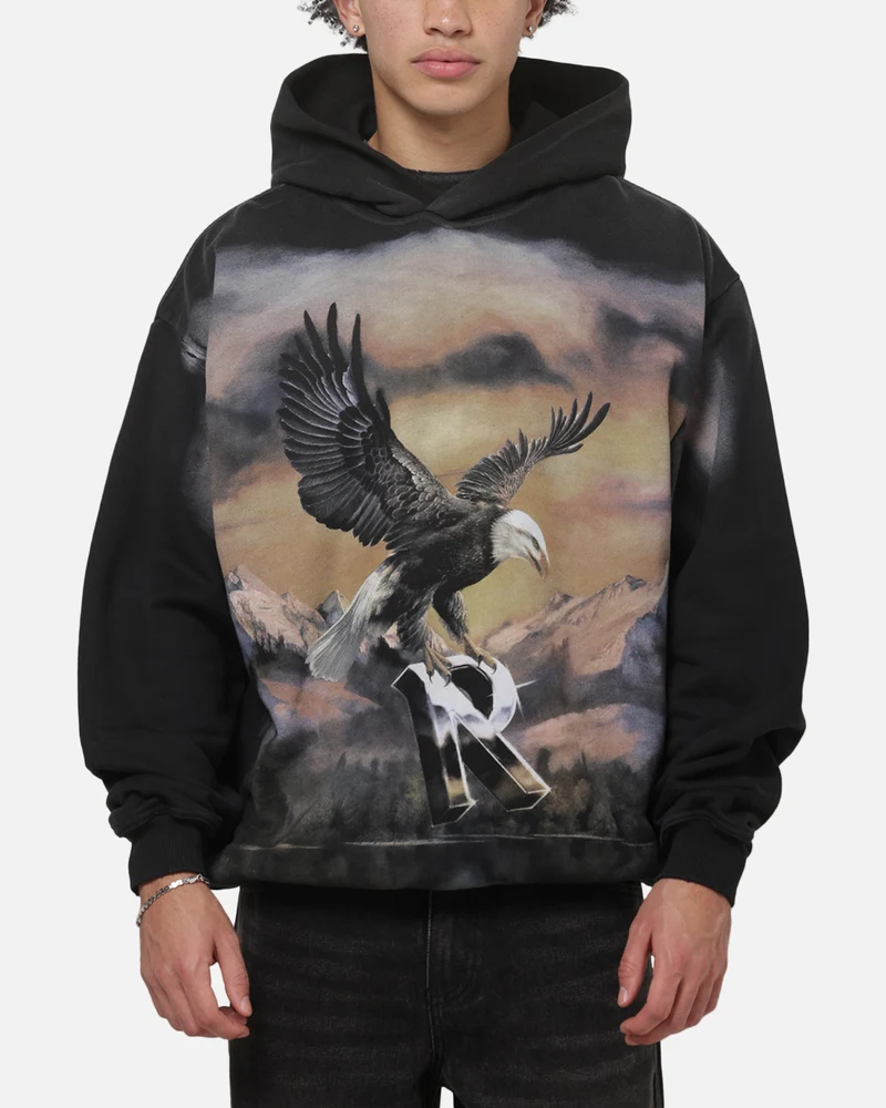 Represent Chrome Flight Hoodie Stained Black