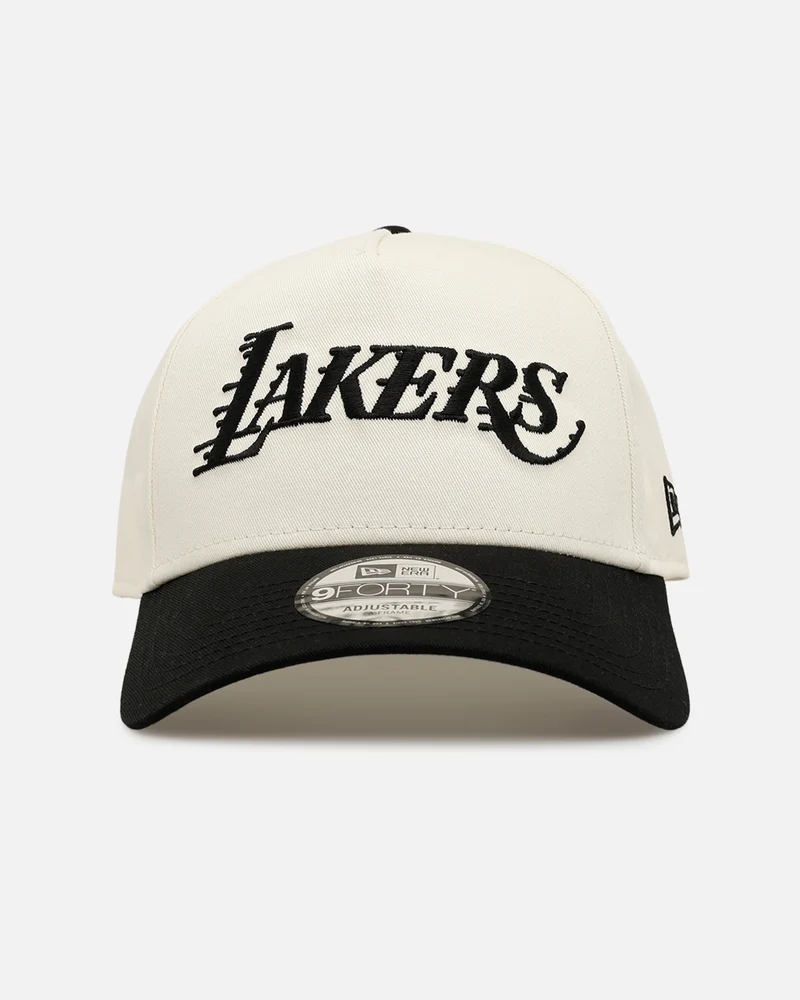 New Era Los Angeles Lakers 'Easy Chrome Black' 9FORTY A-Frame Snapback Chrome/Black