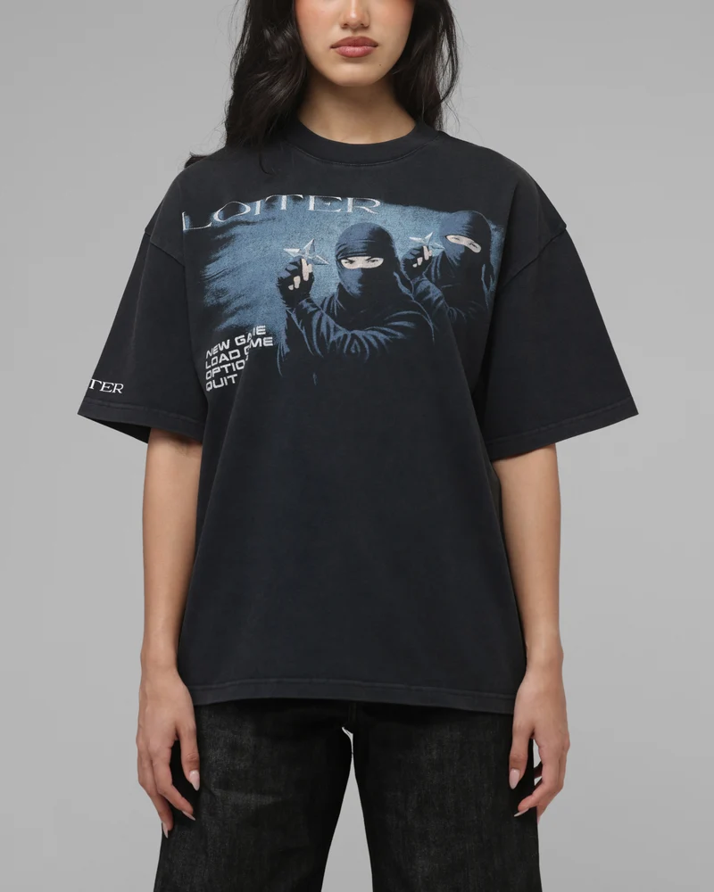 Loiter Vengeance T-Shirt Washed Black