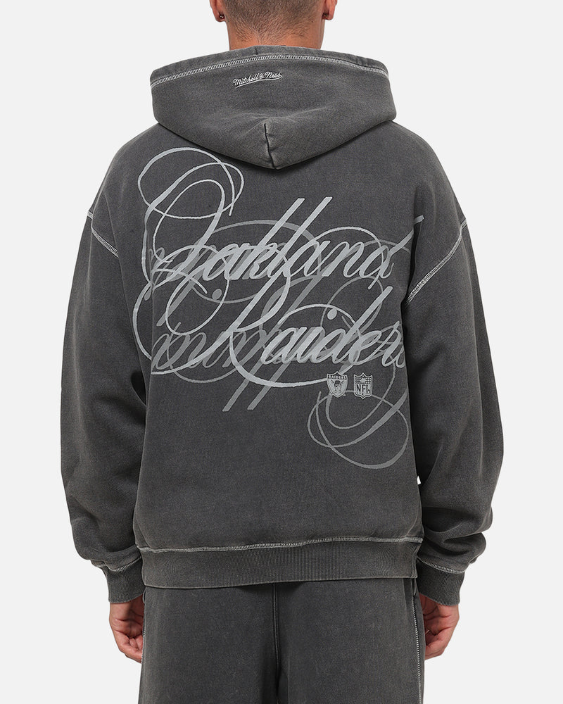Mitchell & Ness Las Vegas Raiders Star Script Hoodie Washed Black