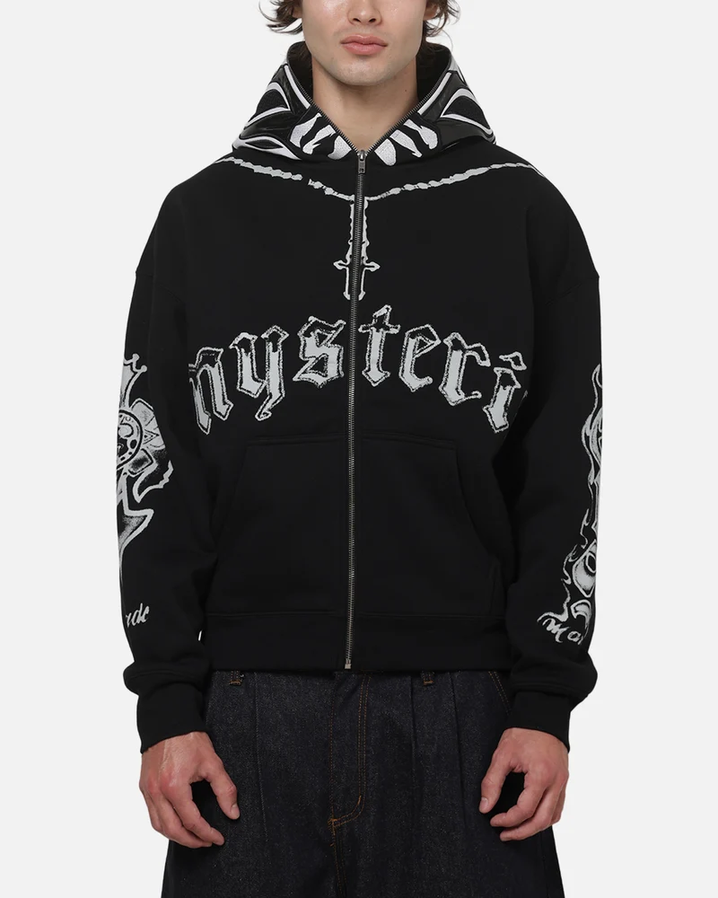 73 Studio Rey Mysterio Masked Hoodie Black Wash