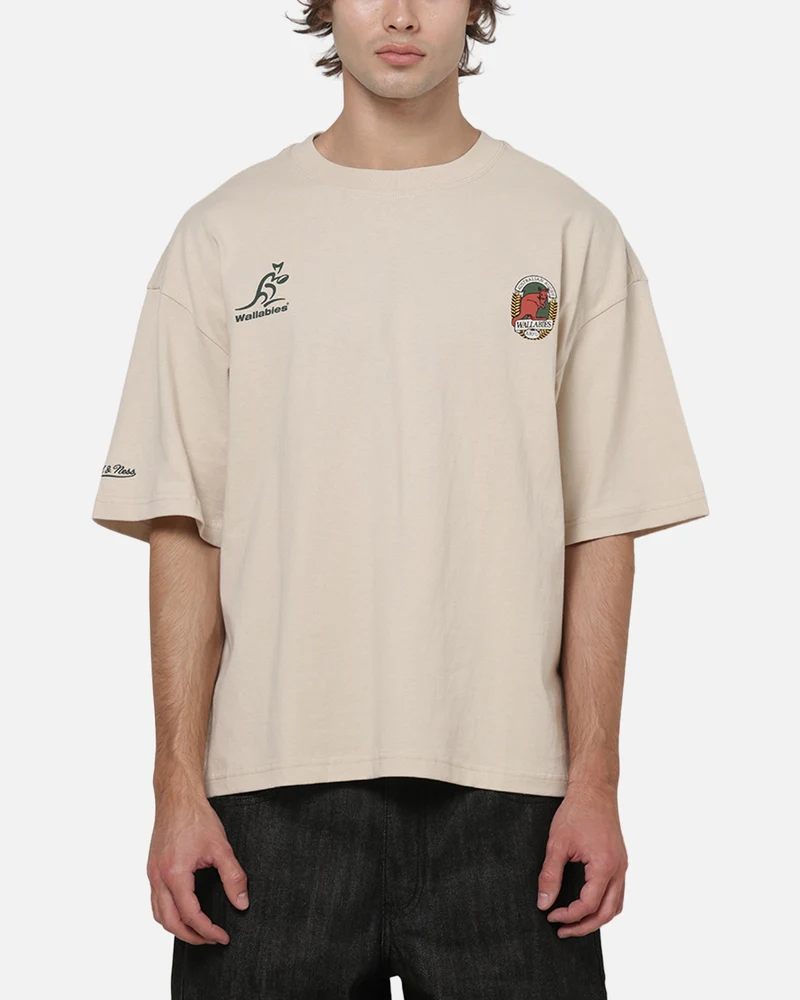 Mitchell & Ness Wallabies Cropped T-Shirt Ivory
