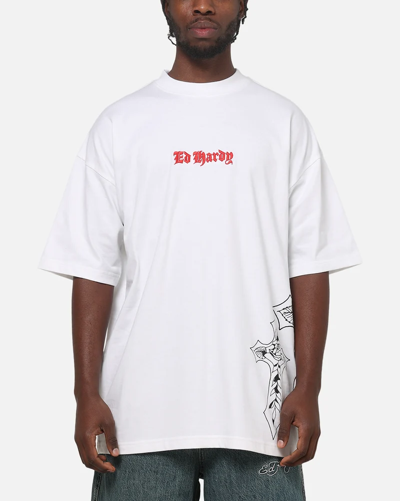 Ed Hardy Cross T-Shirt White