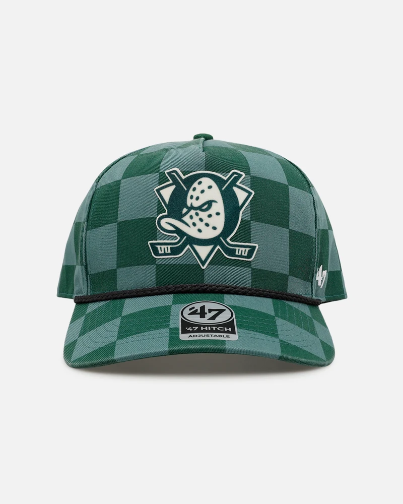 47 Brand Anaheim Ducks 'Checkerboard' 47 Hitch Snapback Green