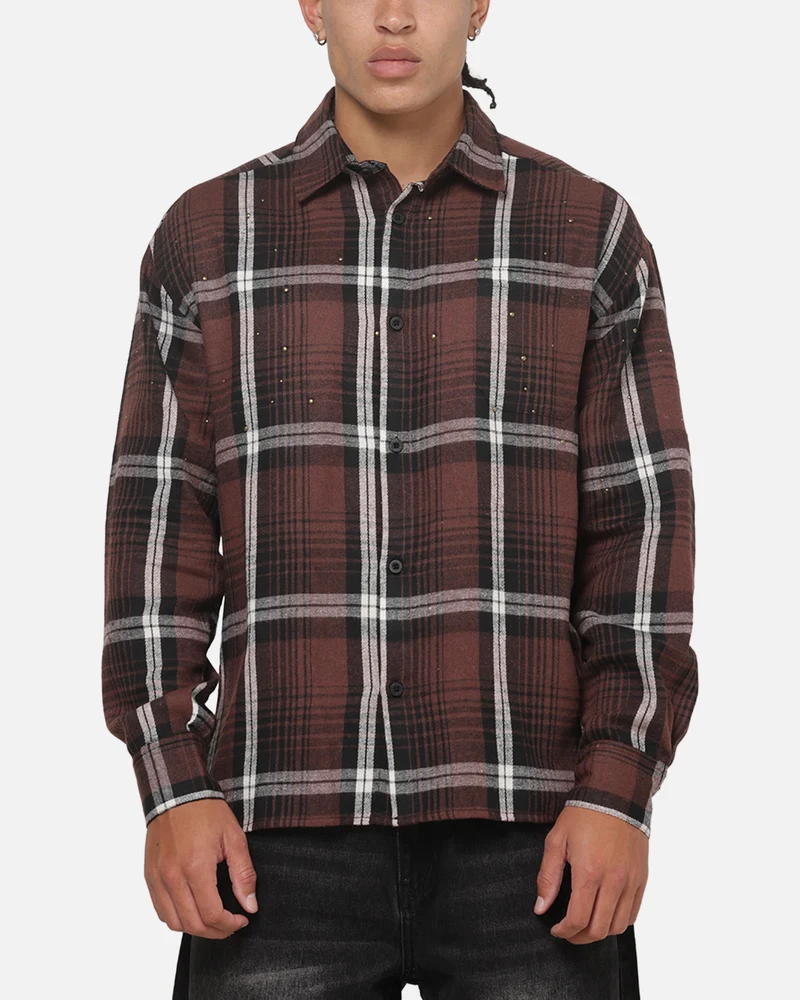 Saint Morta Medici Plaid Long Sleeve Shirt Port