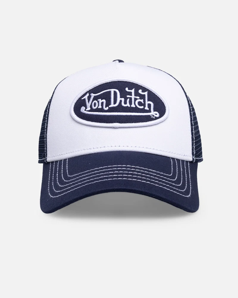 Von Dutch Grey & White Trucker Snapback Navy/White