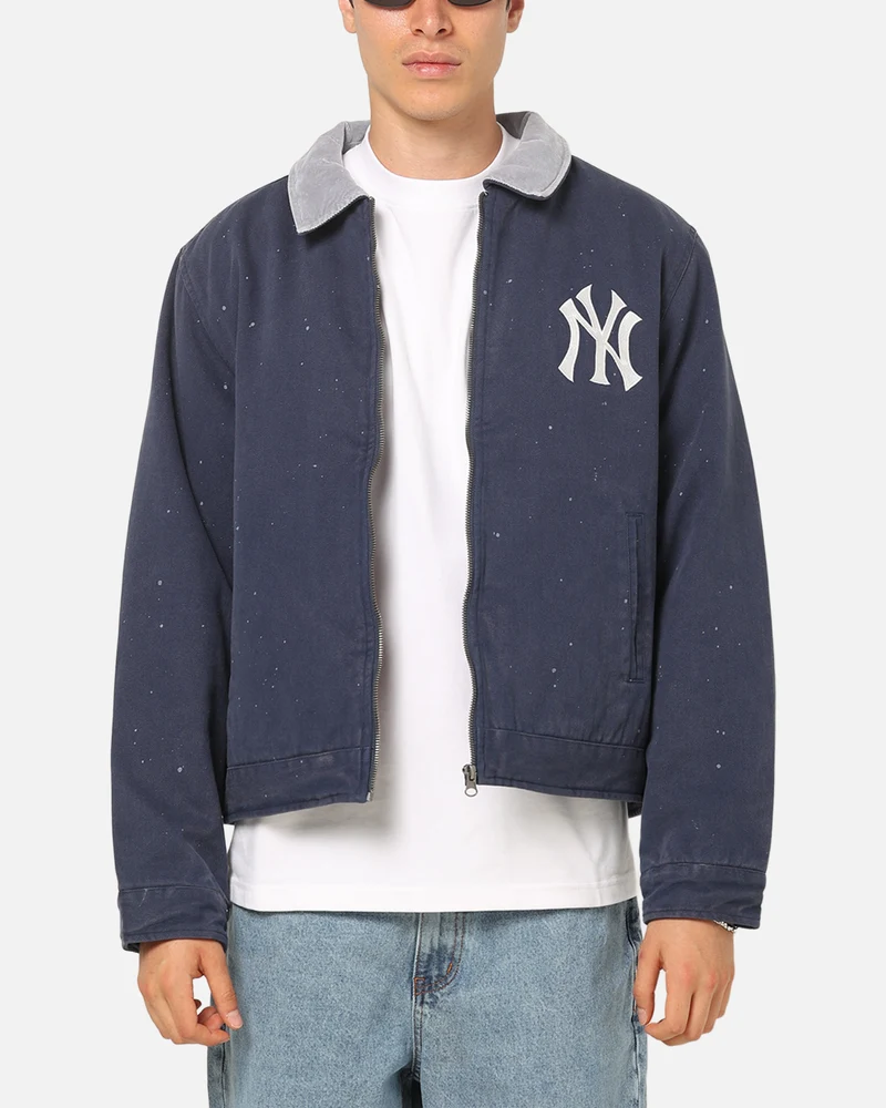 Majestic Athletic New York Yankees Paint Splat Carpenter Jacket Indigo