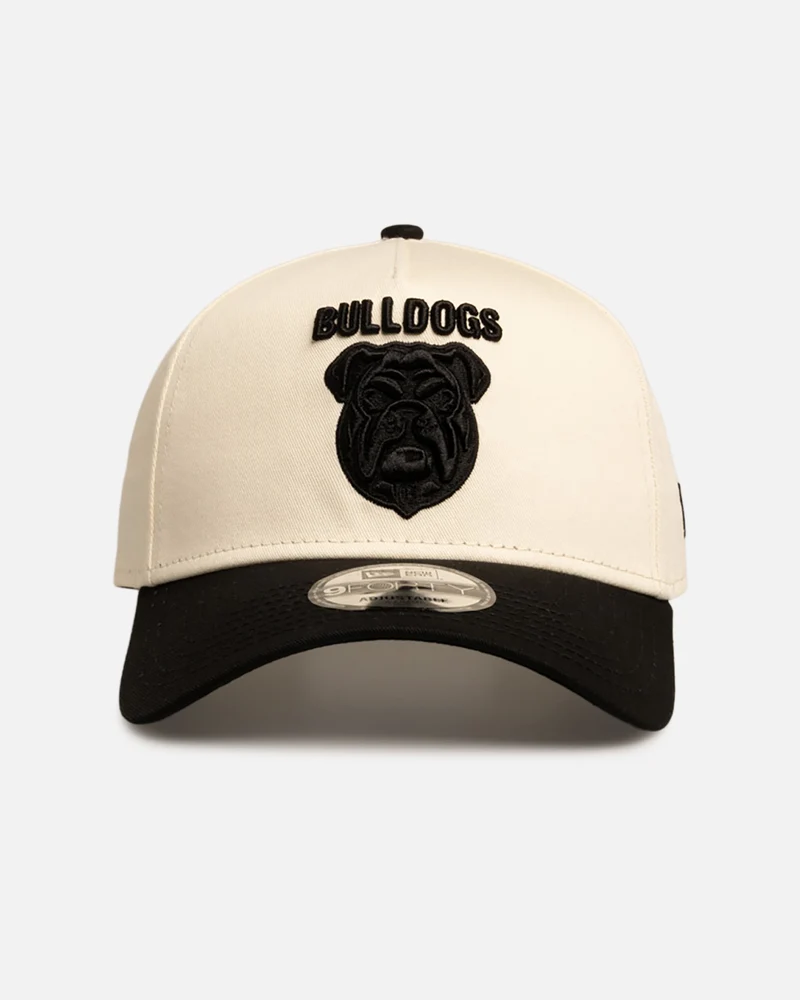 New Era Canterbury-Bankstown Bulldogs 'Chrome Black' 9FORTY A-Frame Snapback White/Black