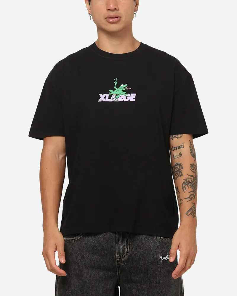 X-Large Peace Frog T-Shirt Pigment Black