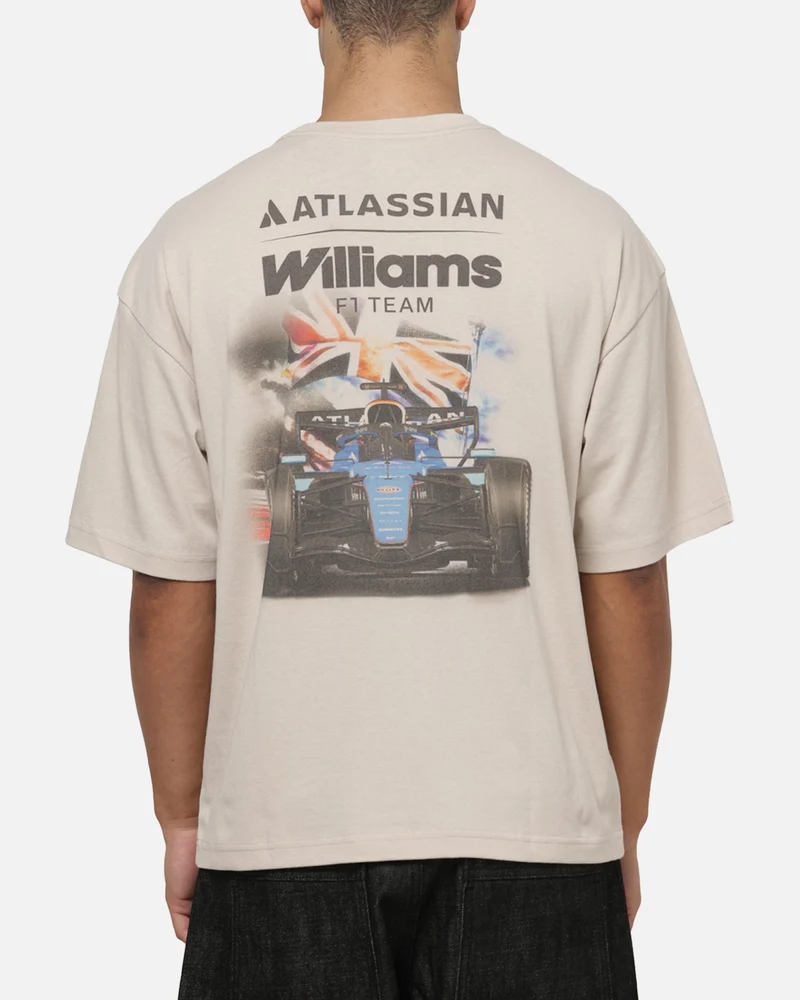 Outerstuff X Atlassian Williams F1 Racing Union Jack T-Shirt Off White