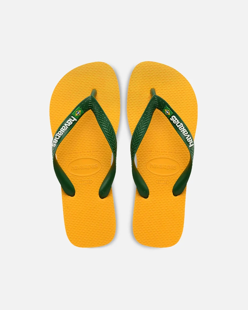Havaianas Top Brazil Logo Thongs Yellow