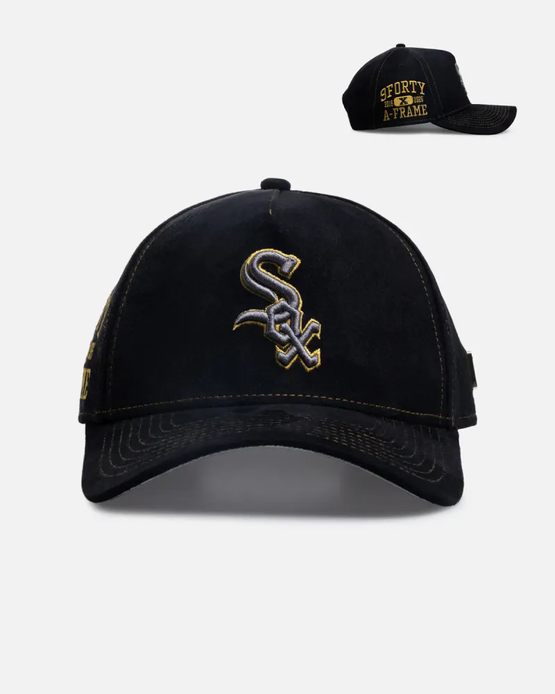 New Era Chicago White Sox 'Statement Suede 10 Year Anniversary' 9FORTY A-Frame Snapback Black Suede