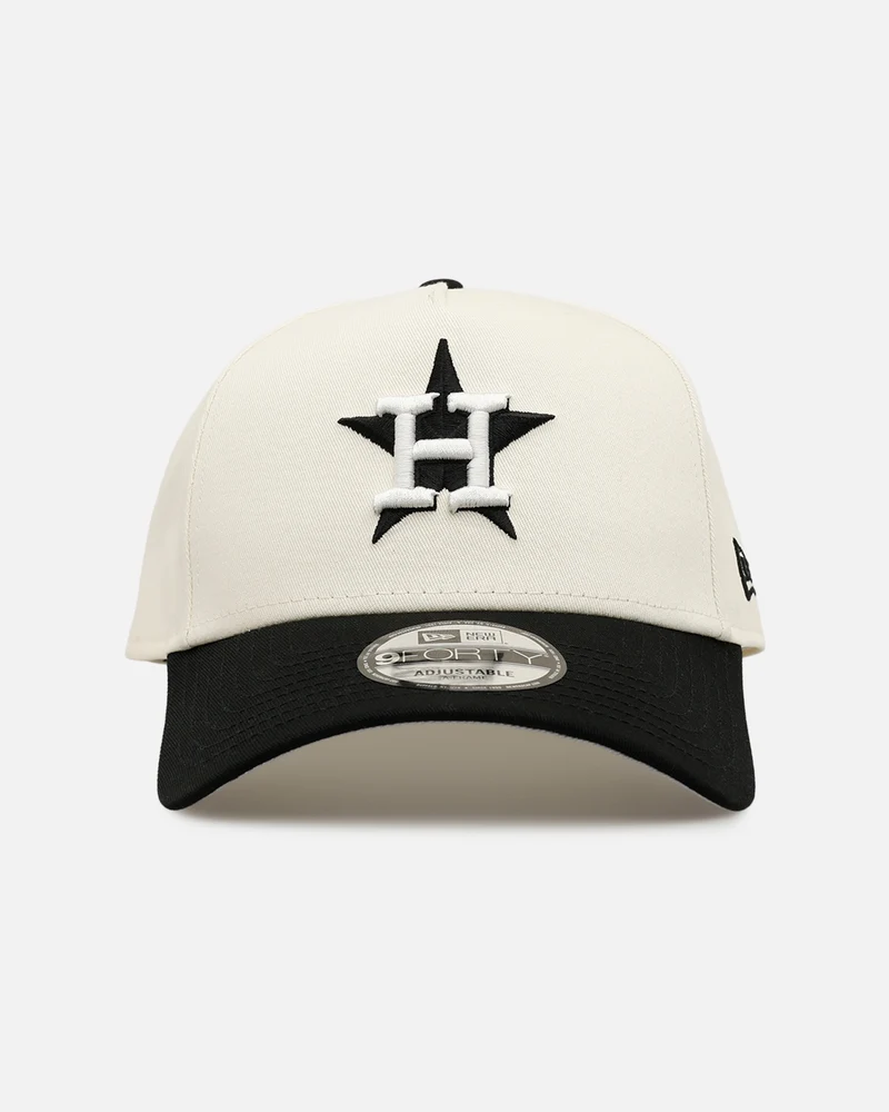 New Era Houston Astros 'Easy Chrome Black' 9FORTY A-Frame Snapback Chrome/Black