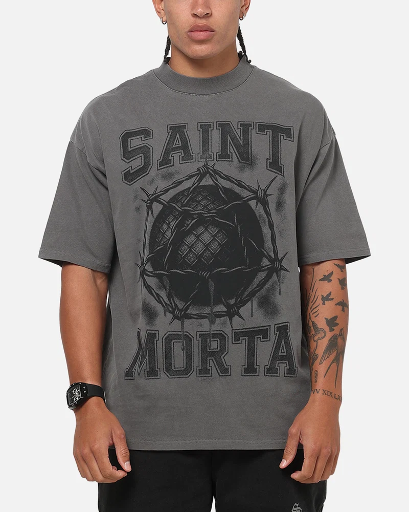 Saint Morta Blood Sport T-Shirt Washed Charcoal