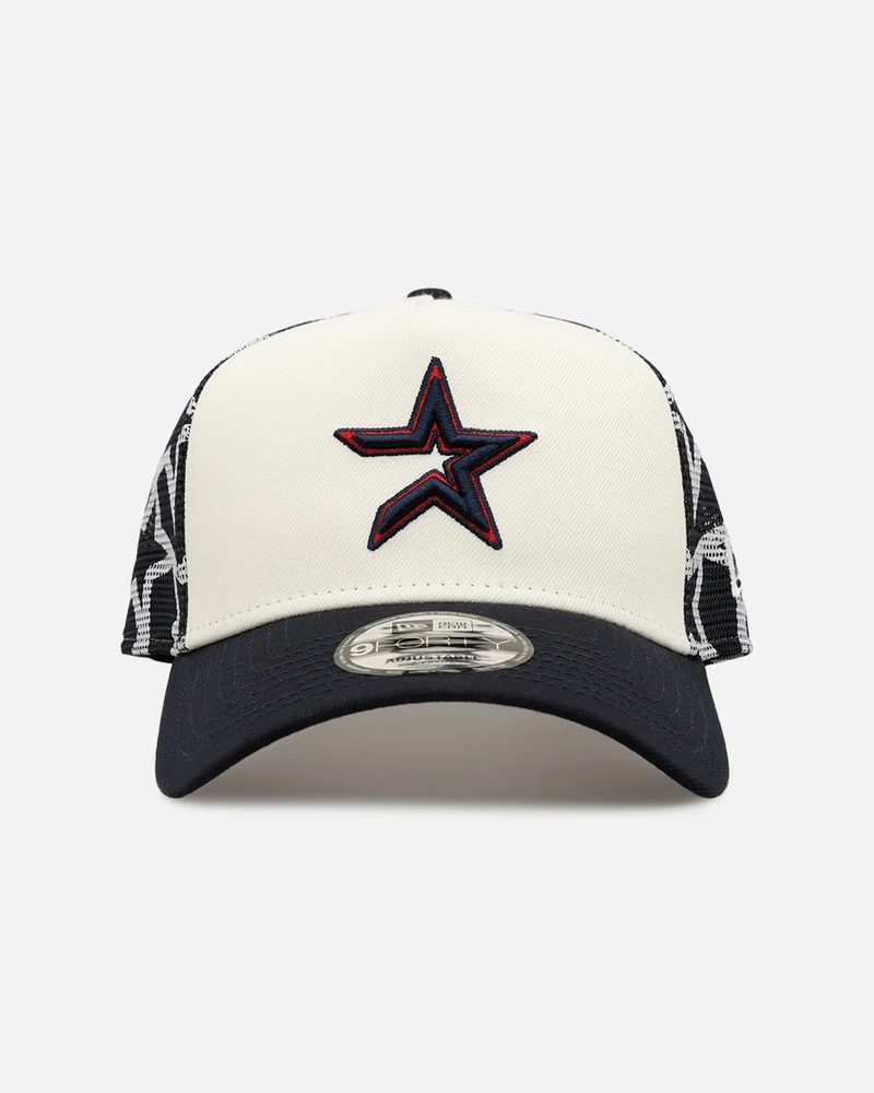 New Era Houston Astros 'Fourth Of July' 9FORTY A-Frame Snapback Chrome/Navy
