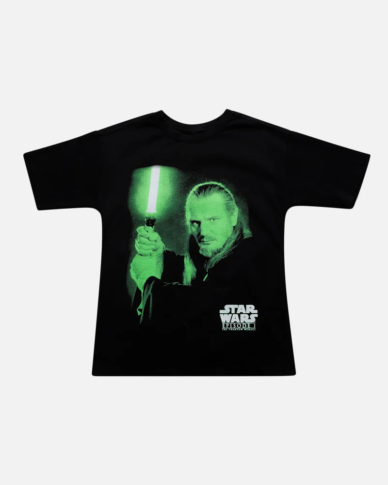 73Studio Kids' Star Wars Qui Gon Jinn T-Shirt Black