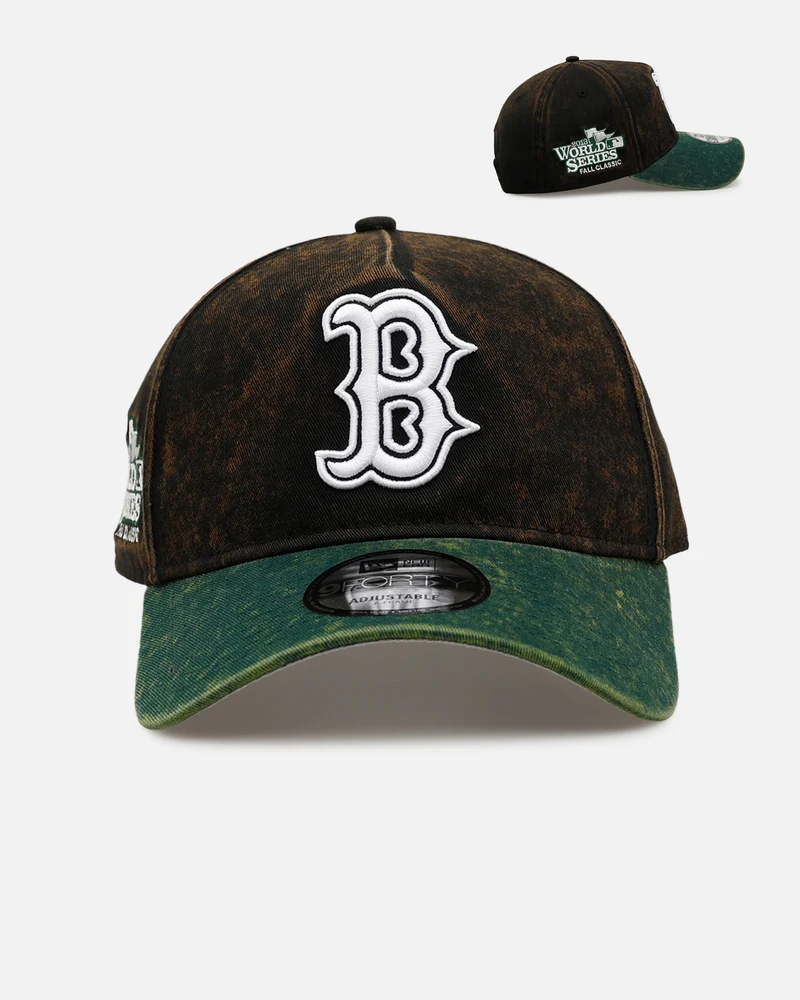 New Era Boston Red Sox 'Washed Green 2.0' 9FORTY A-Frame Snapback Black/Green