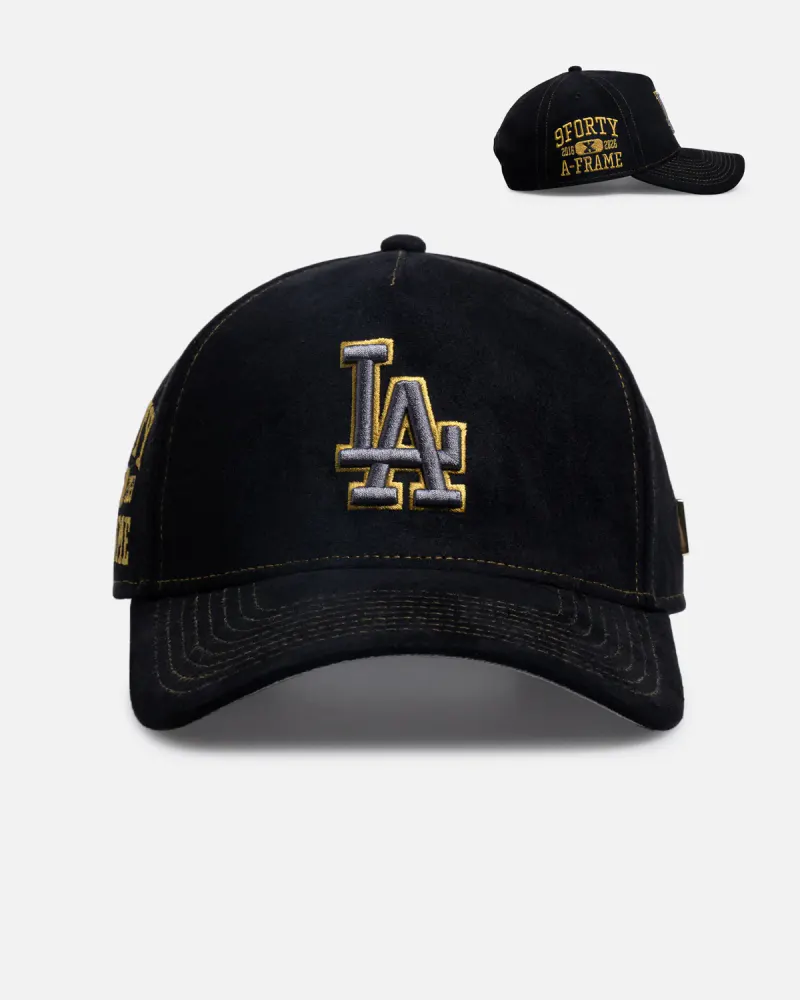 New Era Los Angeles Dodgers 'Statement Suede 10 Year Anniversary' 9FORTY A-Frame Snapback Black Suede