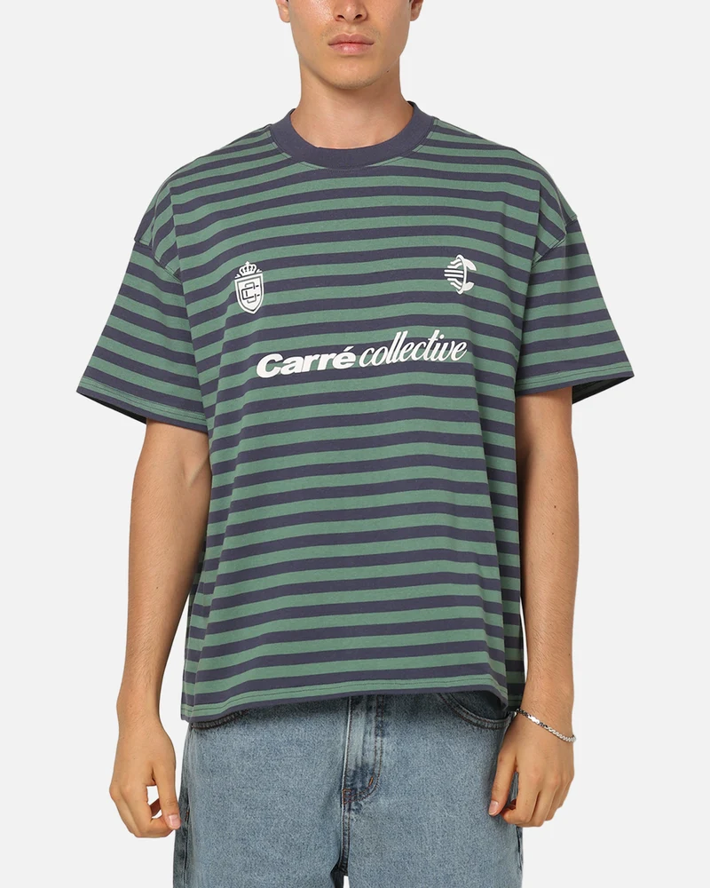 Carre Collective Stripe T-Shirt Navy Stripe