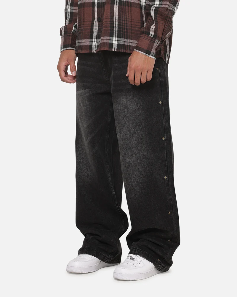 Saint Morta Amplus Pyre Jeans Black Shadow