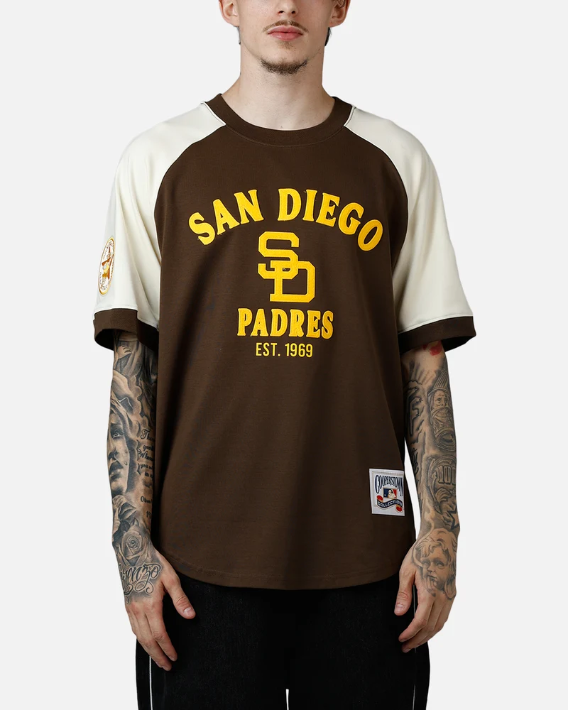 Pro Standard San Diego Padres Double Knit Raglan T-Shirt Brown