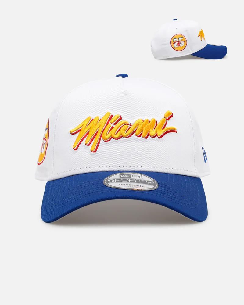 New Era Miami Heat 'Summertime' 9FORTY A-Frame Snapback White/Royal