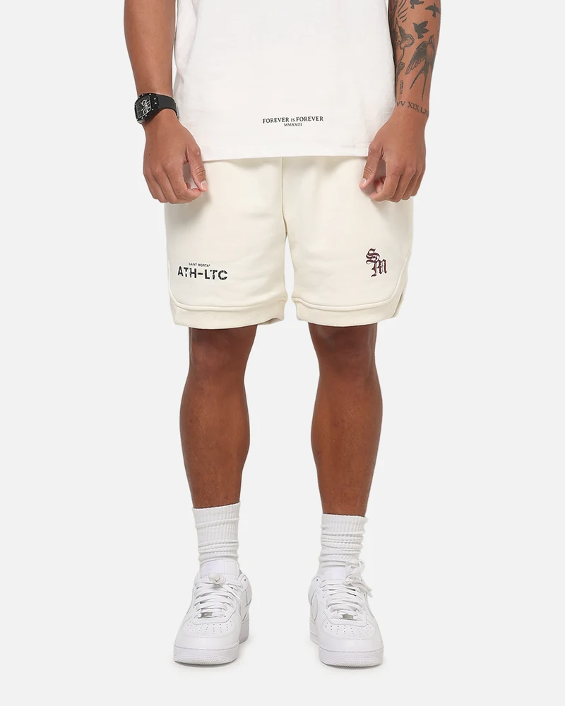 Saint Morta ATH-LTC Fleece Shorts Off White