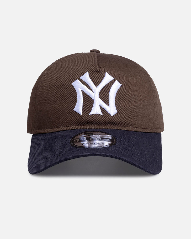New Era New York Yankees 'Walnut Navy' 9FORTY A-Frame Unstructured Snapback Brown/Blue
