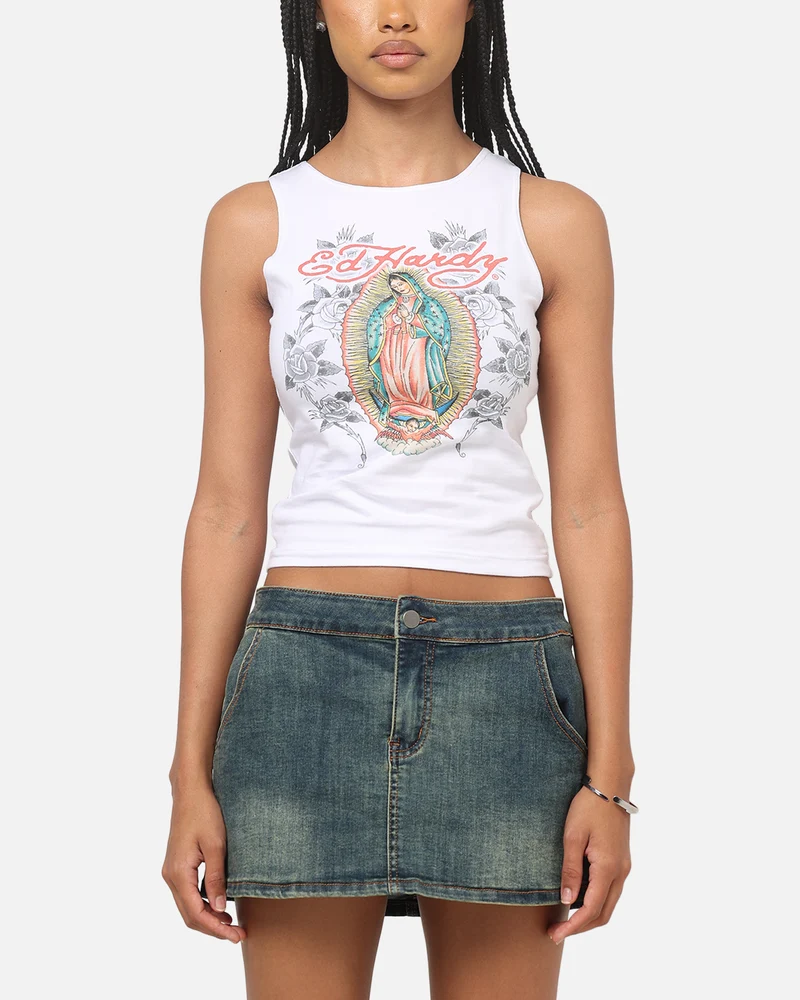 Ed Hardy Women's Holy Tank White