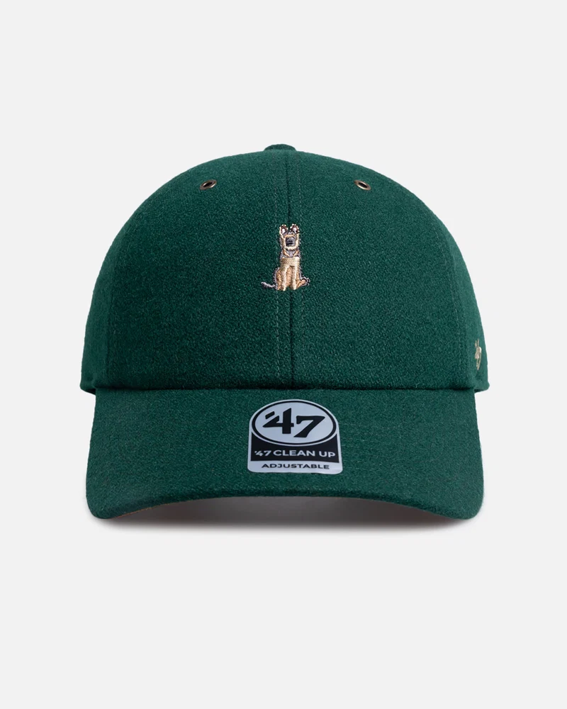 47 Brand German Shepard Wool 47 Clean Up Strapback Green