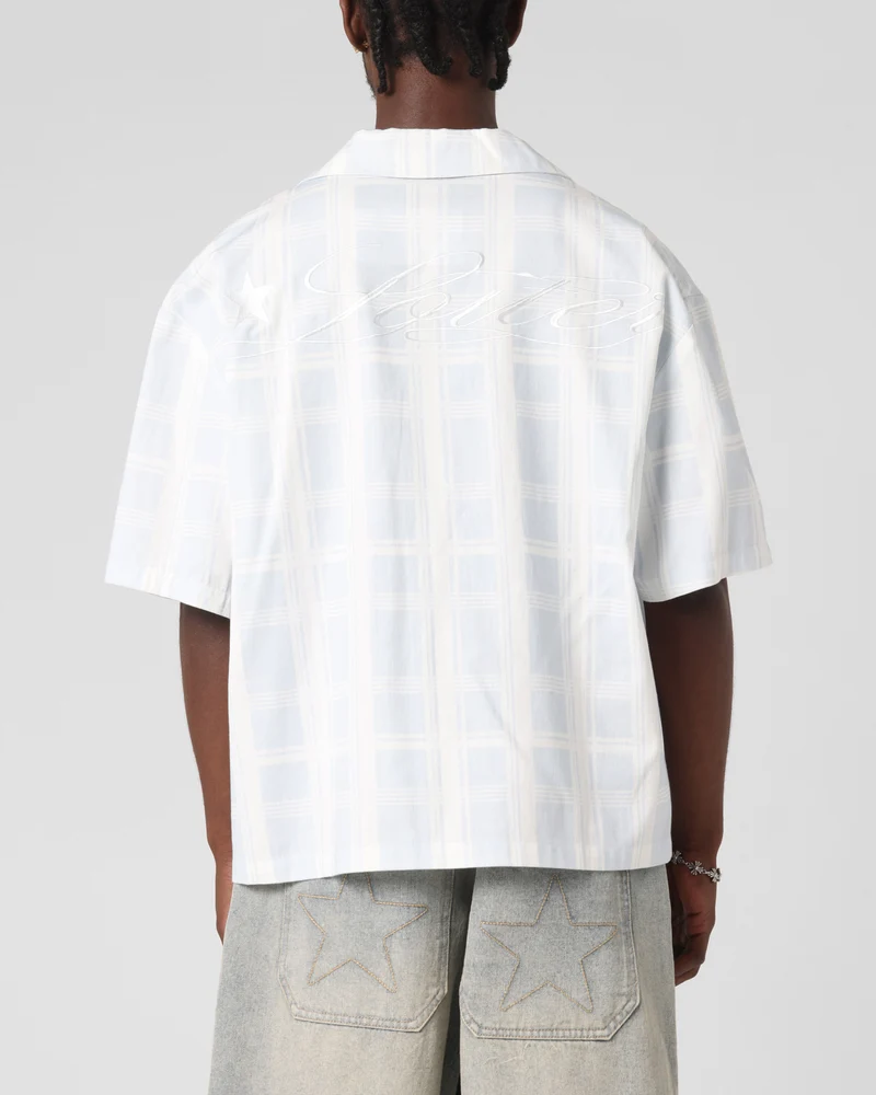 Loiter Daytona Button Up Shirt Blue Check