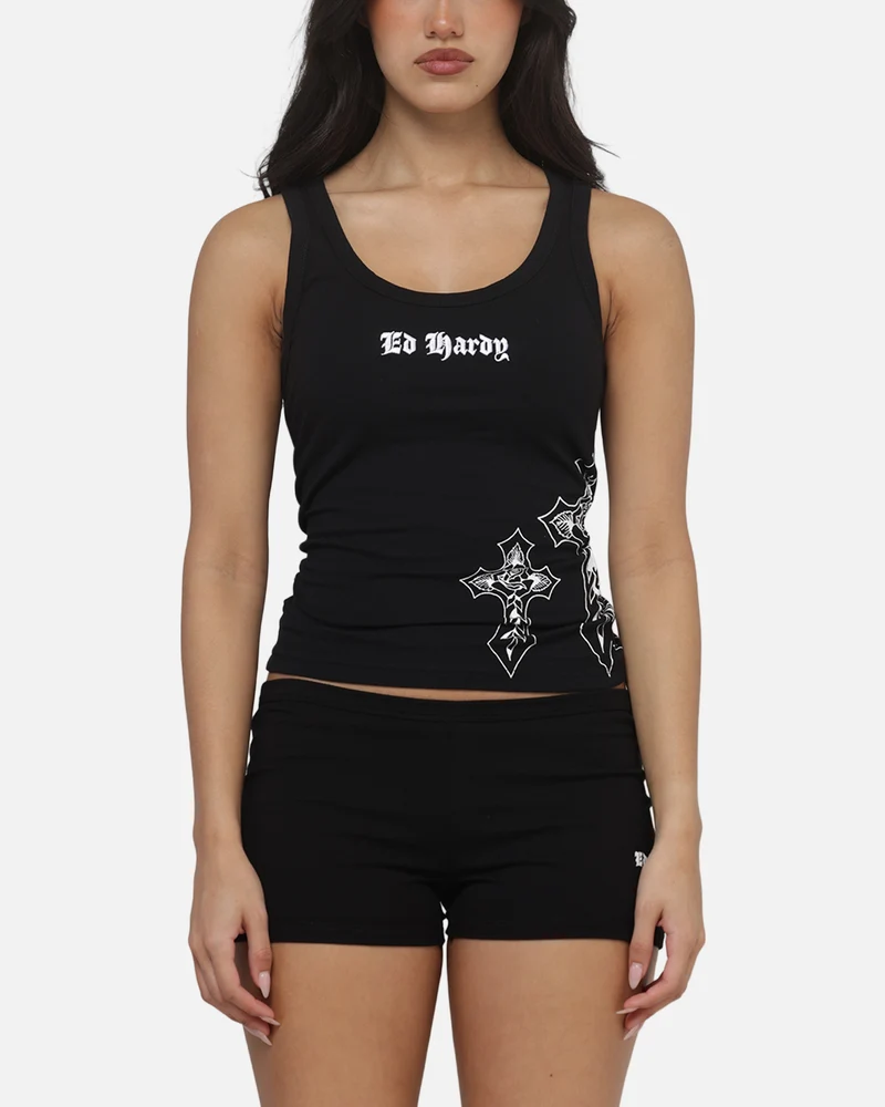 Ed Hardy Women's Crossed Tank Black