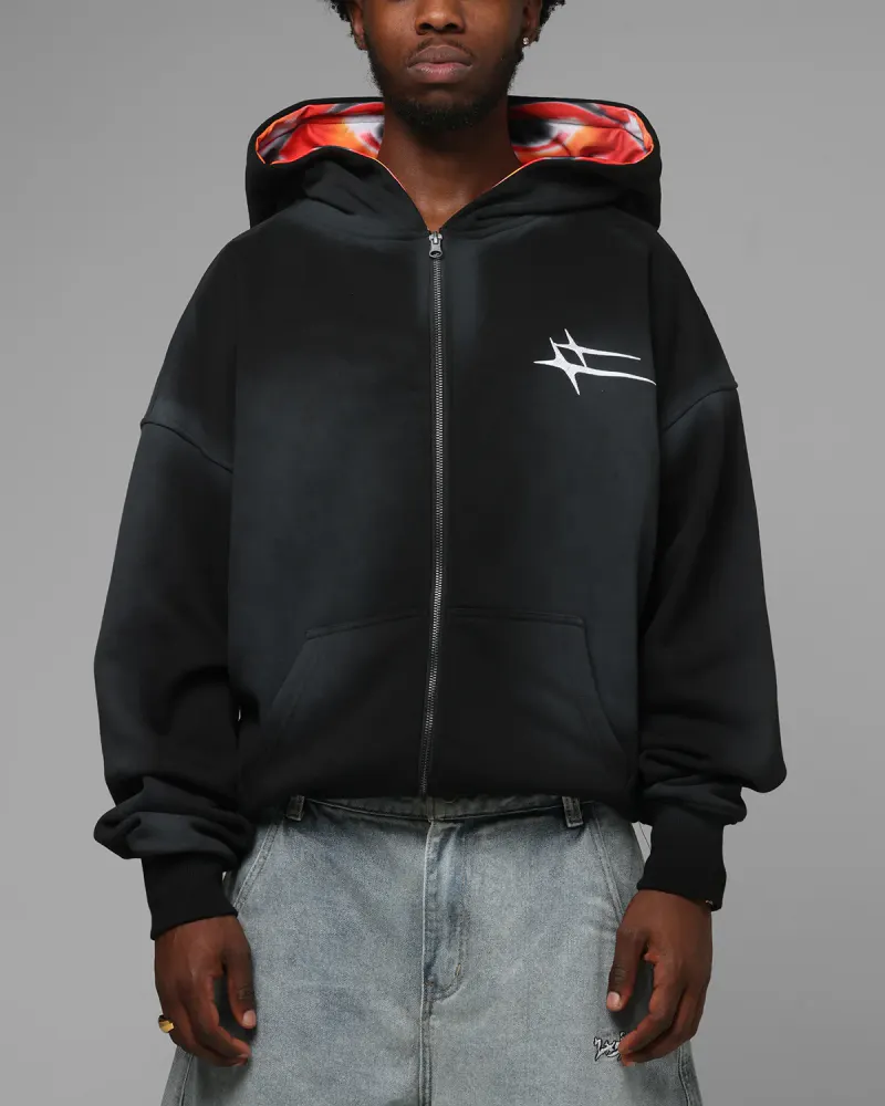 Loiter Inferno Zip Hoodie Black