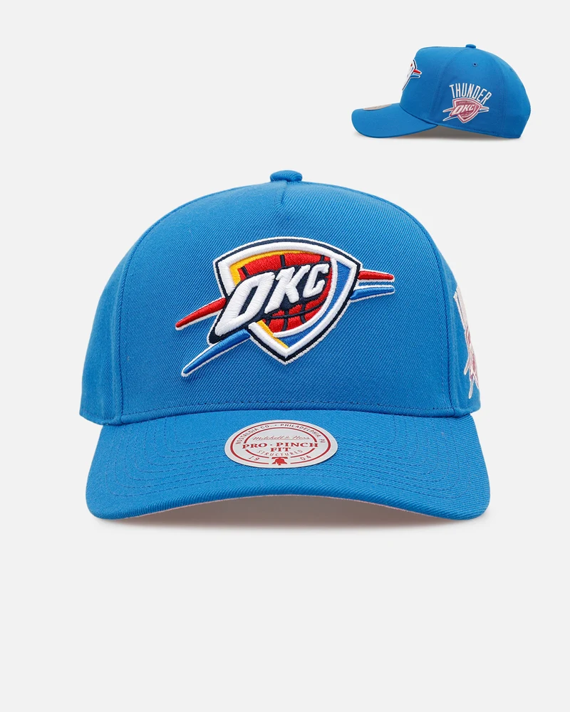 Mitchell & Ness Oklahoma City Thunder 'Pink Side Patch' Pro Pinch Snapback Official Team Color