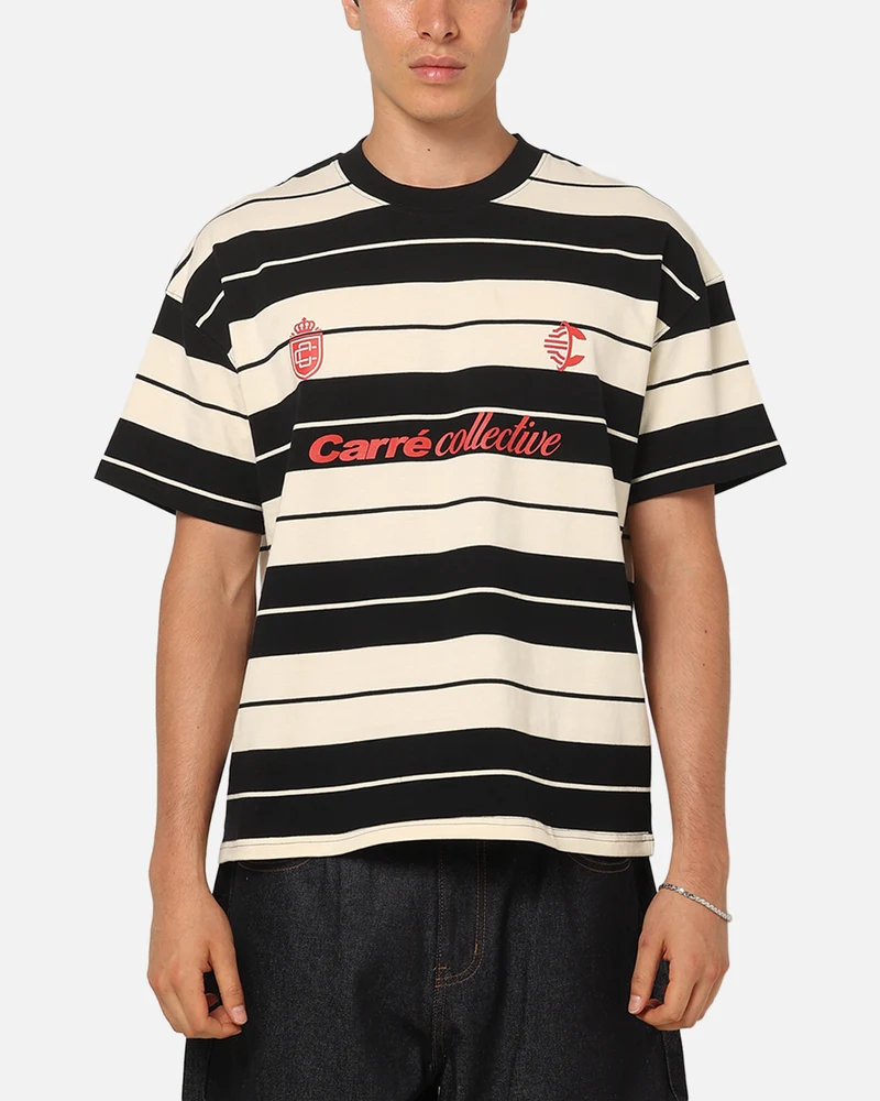Carre Collective Stripe T-Shirt Black/Off White