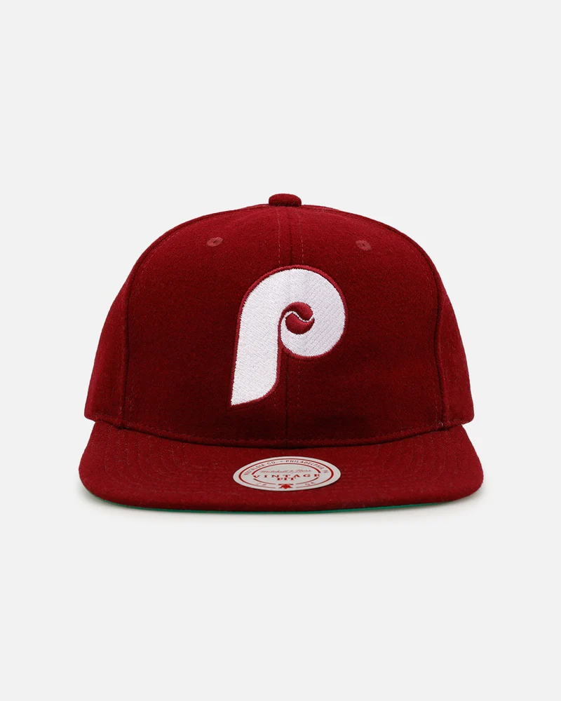 Mitchell & Ness Philadelphia Phillies 'Vintage Baseball' Vintage Fit Strapback Maroon