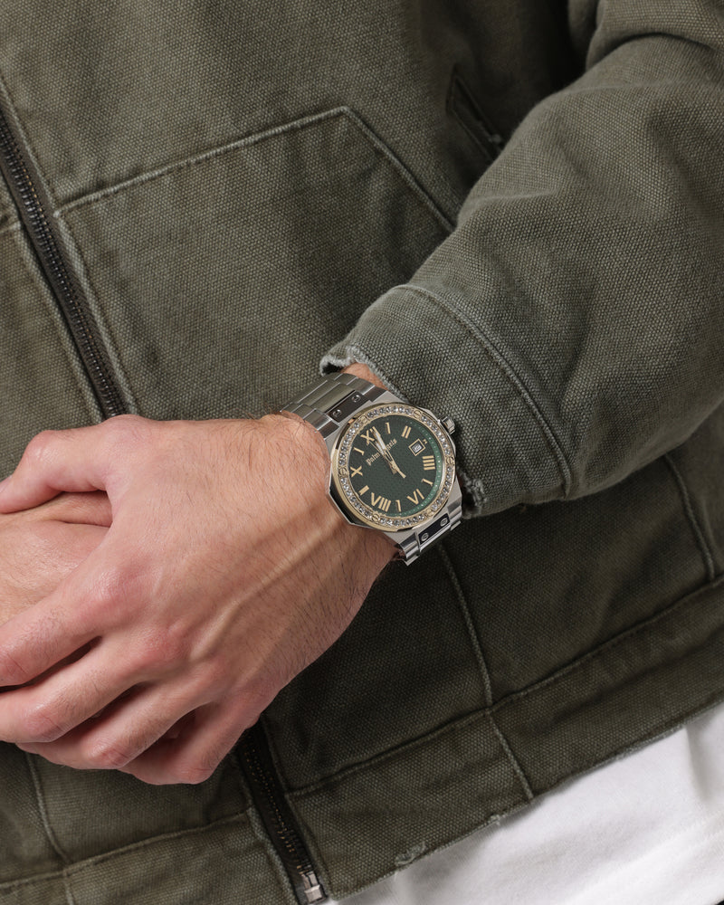 Palm Angeles Stratos Watch Silver/Gold/Green