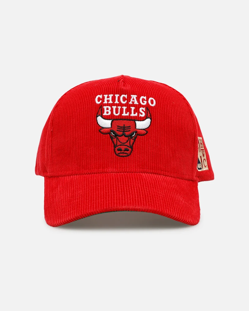 Mitchell & Ness Chicago Bulls 'Vintage Cord' Pro Pinch Snapback Red