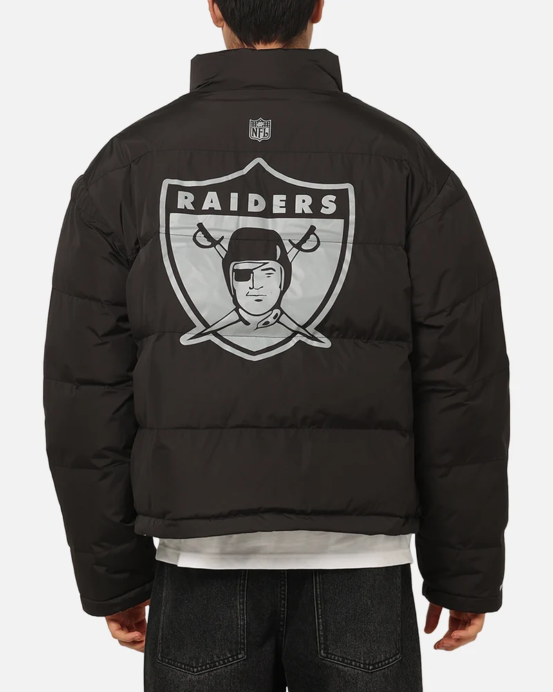 Mitchell & Ness Las Vegas Raiders Reversible Puffer Jacket Black
