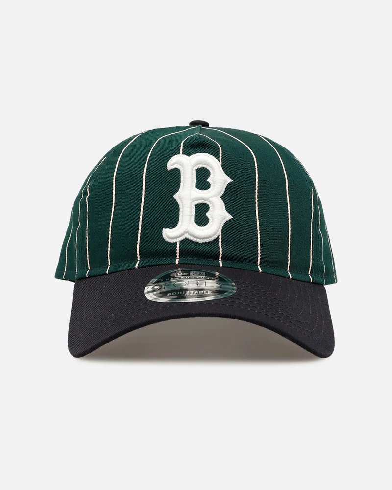 New Era Boston Red Sox 'Pinstripe' 9FORTY A-Frame Snapback Dark Green