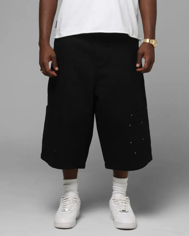 Loiter Utility Cargo Shorts Black