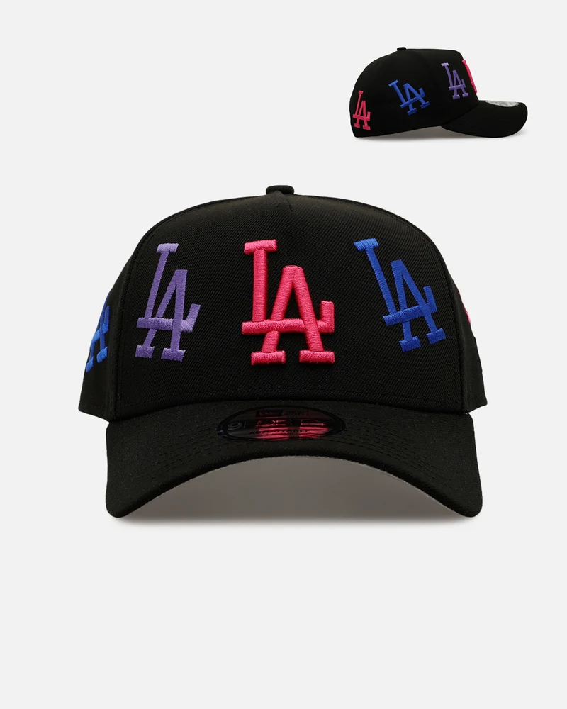 New Era Los Angeles Dodgers 'Dancing Logos' 9FORTY A-Frame Snapback Black