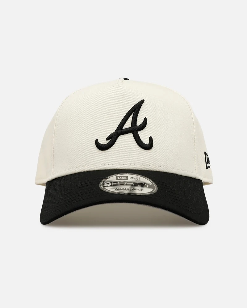 New Era Atlanta Braves 'Easy Chrome Black' 9FORTY A-Frame Snapback Chrome/Black
