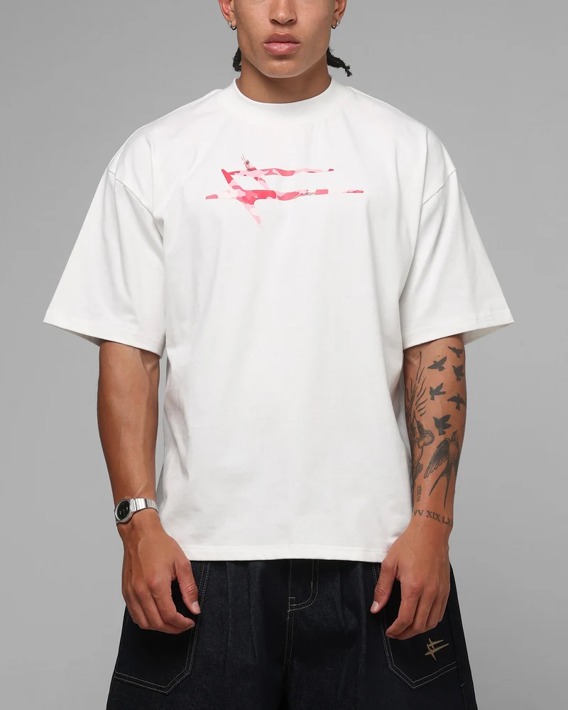 Loiter Digi Camo T-Shirt Off White/Pink