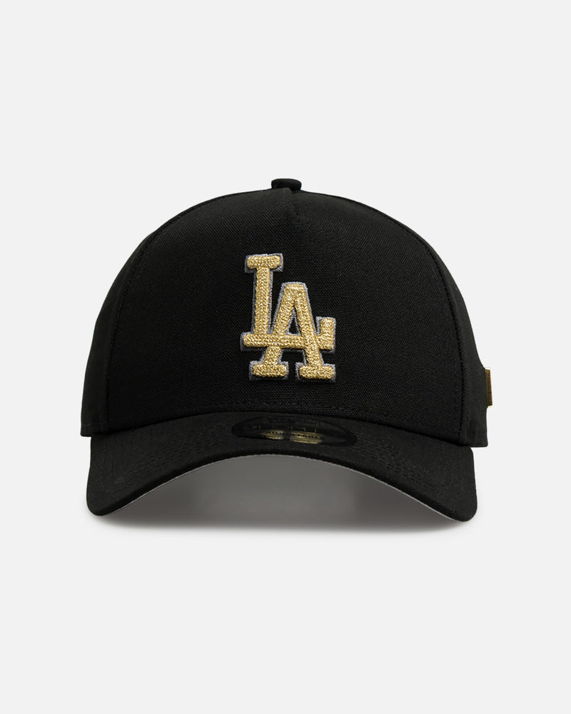 New Era Los Angeles Dodgers 'Canvas Chainstitch Project X' 9FORTY A-Frame Snapback Black/Gold