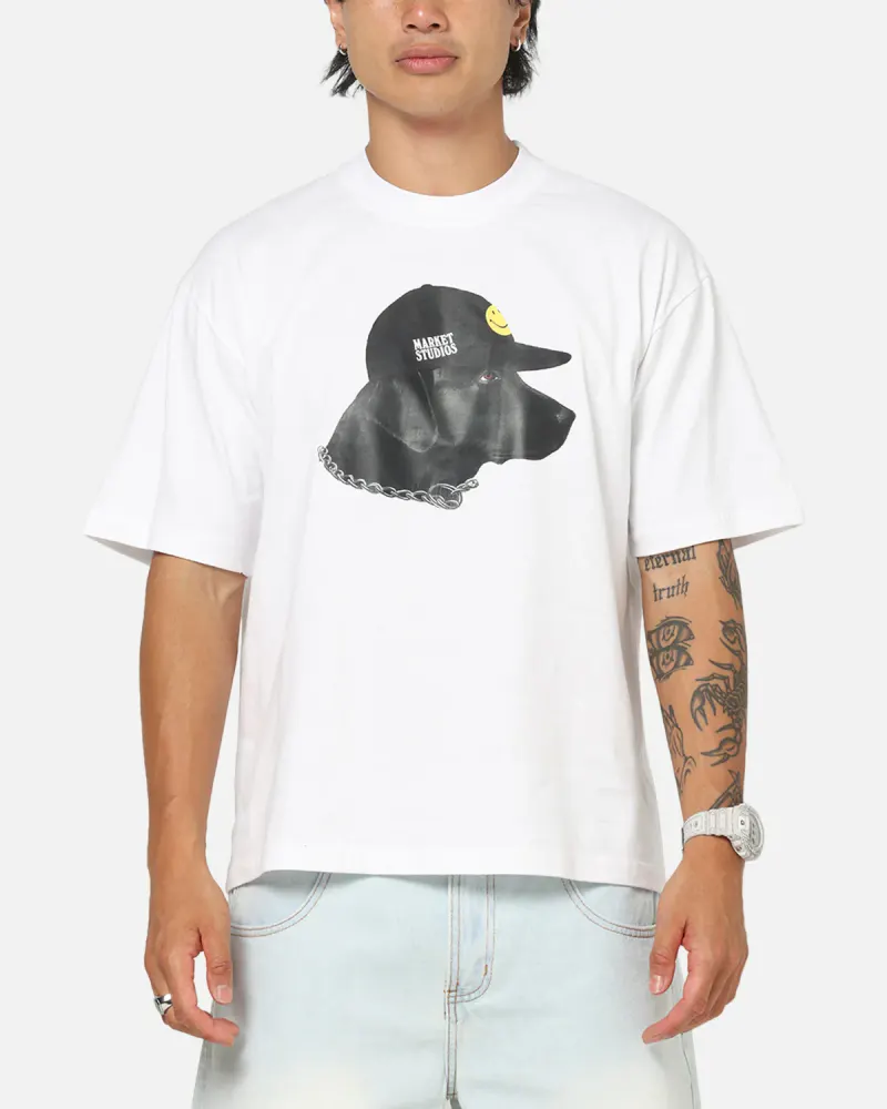 Market Smiley Dog Got Style T-Shirt White