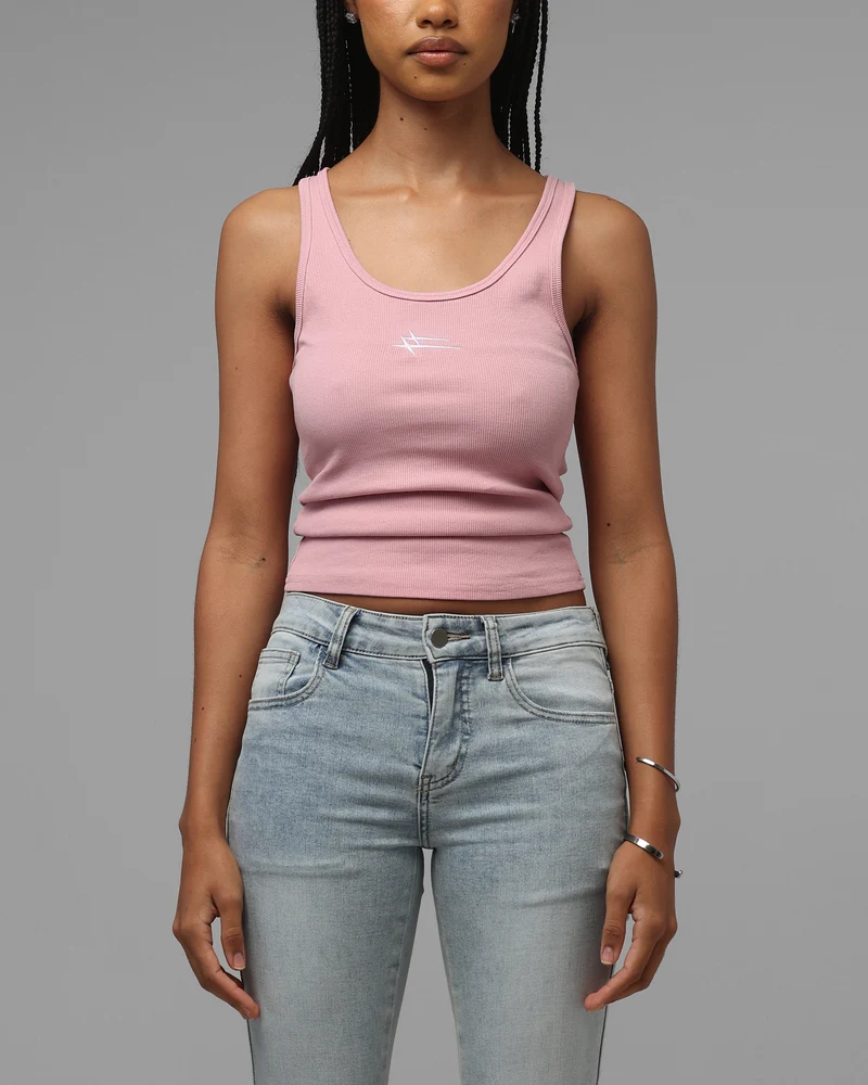 Loiter Women's Hybrid Scoop Neck Tank Dusty Pink