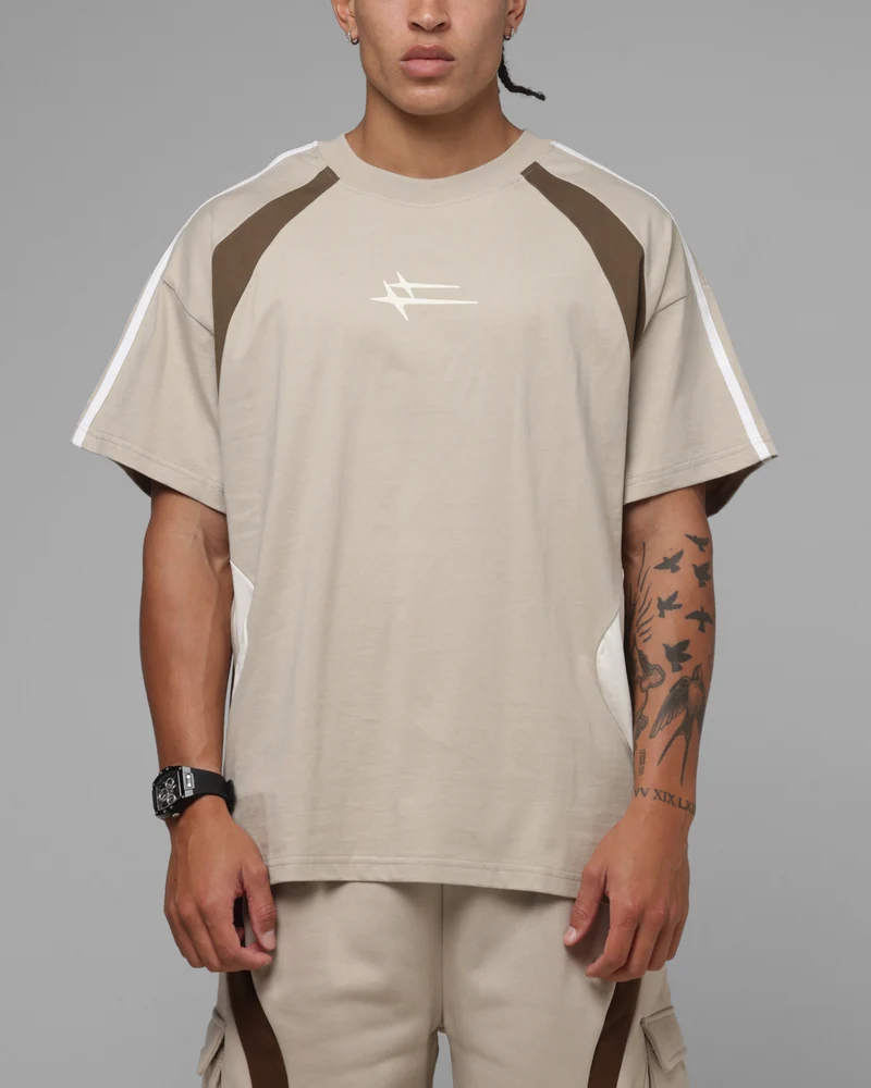 Loiter Hybrid Tek T-Shirt Stone
