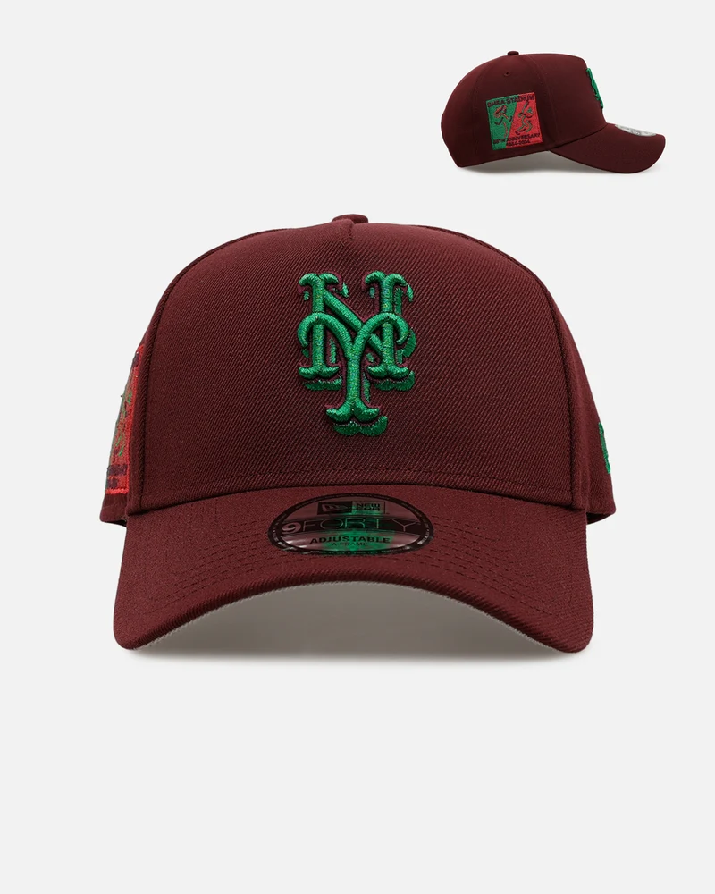 New Era New York Mets 'Frosted Burgundy' 9FORTY A-Frame Snapback Burgundy